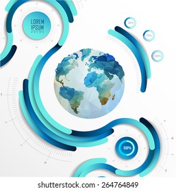 Business Infographics. Line elements can be used for workflow layout, banner, step up options,  number options,  web template