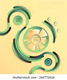 Business Infographics. Line elements can be used for workflow layout, banner, step up options,  number options,  web template