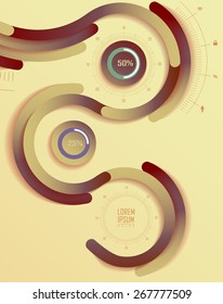 Business Infographics. Line elements can be used for workflow layout, banner, step up options,  number options,  web template