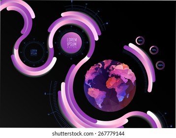 Business Infographics. Line elements can be used for workflow layout, banner, step up options,  number options,  web template