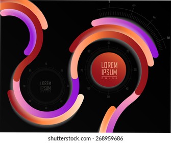 Business Infographics. Line elements can be used for workflow layout, banner, step up options,  number options,  web template