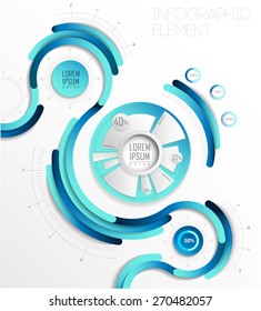 Business Infographics. Line elements can be used for workflow layout, banner, step up options,  number options,  web template