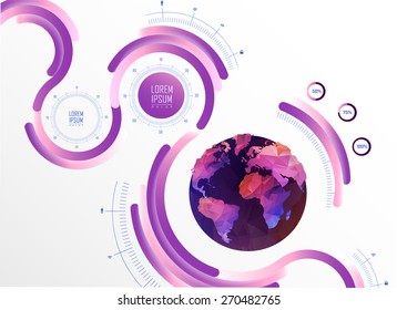 Business Infographics. Line elements can be used for workflow layout, banner, step up options,  number options,  web template