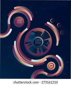 Business Infographics. Line elements can be used for workflow layout, banner, step up options,  number options,  web template