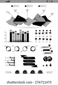 Business Infographics. Line elements can be used for workflow layout, banner, step up options,  number options,  web template