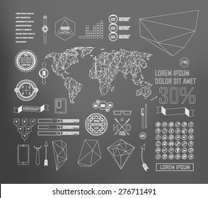 Business Infographics. Line elements can be used for workflow layout, banner, step up options,  number options,  web template