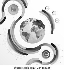 Business Infographics. Line elements can be used for work flow layout, banner, step up options,  number options,  web template