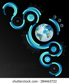 Business Infographics. Line elements can be used for workflow layout, banner, step up options,  number options,  web template