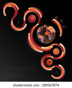 Business Infographics. Line elements can be used for workflow layout, banner, step up options,  number options,  web template