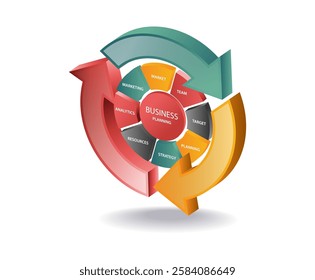 Business infographics management concept illustration