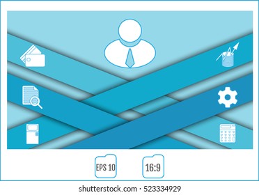 Business infographics. Minimal infographics. Vector. Format 16:9