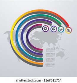 Business infographics with number option steps,workflow,data,process or presentation.Can be used template background.Vector element illustration.