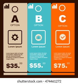 Business infographics number paper cut tamlate