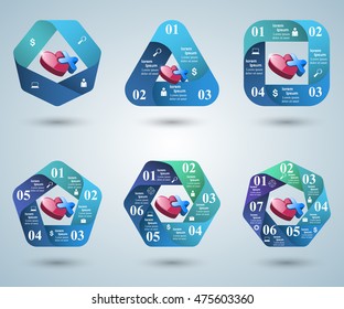  Business Infographics origami style Vector illustration. Infographic icon.