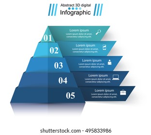 Business Infographics origami style Vector illustration.