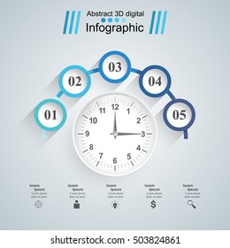 Business Infographics origami style Vector illustration.