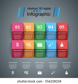 Business Infographics origami style Vector illustration.