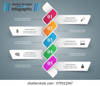 Business Infographics origami style Vector illustration.