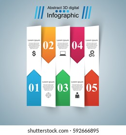 Business Infographics origami style Vector illustration.