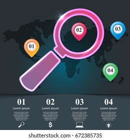 Business Infographics origami style Vector illustration.