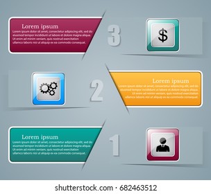Business infographics origami style. Vector illustration