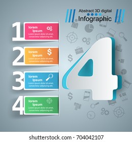 Business Infographics origami style Vector illustration. Eps 10.