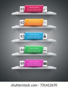 Business Infographics origami style Vector illustration. Eps 10