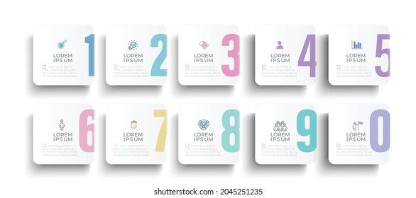 Business infographics Partition color gradient chart origami paper color info-graphic template for diagram presentation chart and business concept with element options