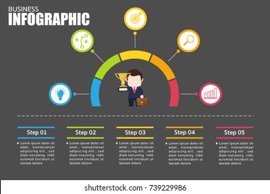 Business Infographics Path to Success