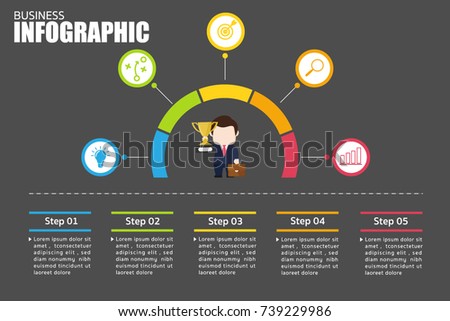 Business Infographics Path to Success