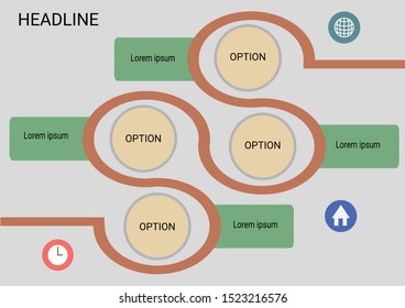 Business infographics. Presentation with 4 steps