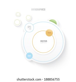 Business infographics or presentation concept set, orange, blue, yellow, and green edition. 