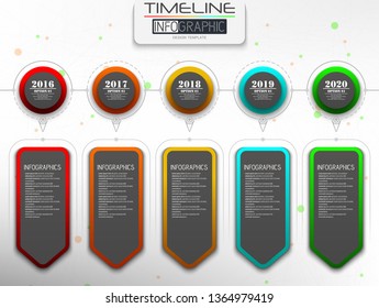 Business Infographics Presentation Slide With 5 Step Options