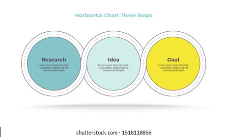 Business infographics. Process with 3 steps, loops, options. Vector chart.