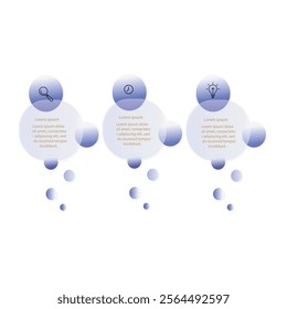 Business infographics. Process with 3 steps, options, hexagon. Vector templates. stock illustration Infographic.