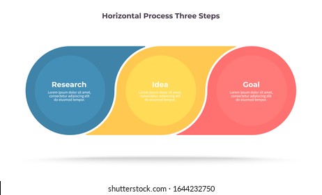 Business infographics. Process Chart with 3 steps, options. Vector diagram.