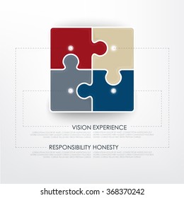 Business infographics. Puzzles. The political component (option 2). The image can be used for your business, presentations, projects, promotion