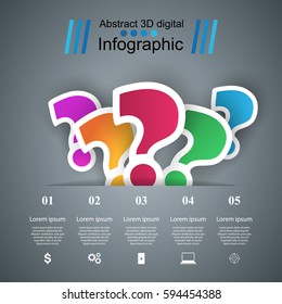 Business infographics. Question mark.