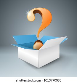 Business infographics. Question mark in box Vector eps 10