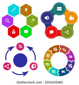 Business infographics.  Set of pie chart 