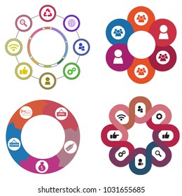 Business infographics.  Set of pie chart 