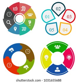Business infographics.  Set of pie chart 