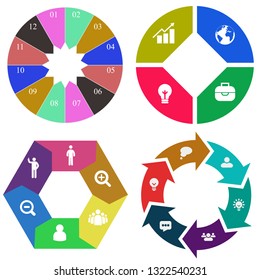 Business infographics. Set of pie chart