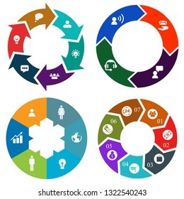 Business infographics. Set of pie chart
