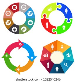 Business infographics. Set of pie chart