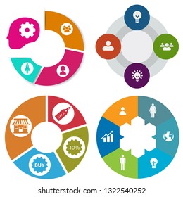 Business infographics. Set of pie chart