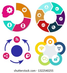 Business infographics. Set of pie chart