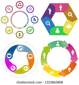 Business infographics. Set of pie chart