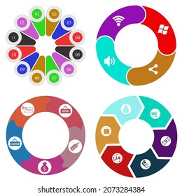Business infographics. Set of pie chart	
