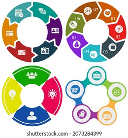 Business infographics. Set of pie chart	